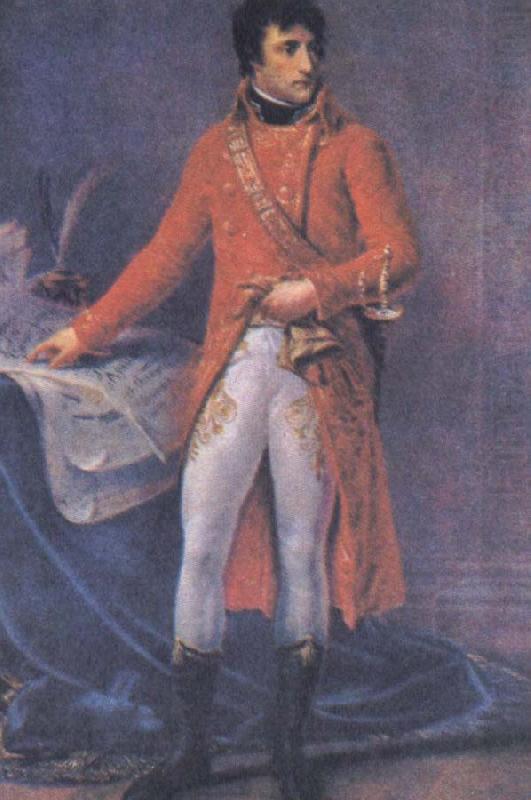 strax efter det napoleon blivit forste konsul 1799 beordrade han det har magnifika portrat tet av antoine gros, unknow artist